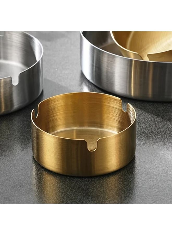 مجموعة منافض سجائر ذهبية سميكة غير قابلة للكسر من 3 قطع لتزيين المنزل - Image 2